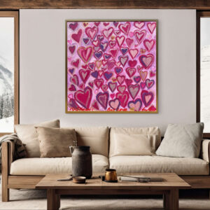 1000 Hearts Painting Wallart