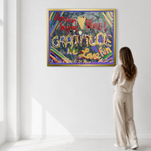Bliss Magic Gratitude Mixed Media Painting Wallart