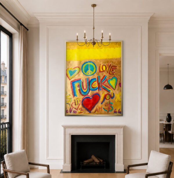 Fuck Love Fuck $ Painting Wallart