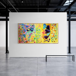 Grateful Happy Serene Painting Horizontal Wallart