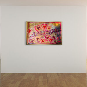 Love Yourself Mixed Media Painting Wallart
