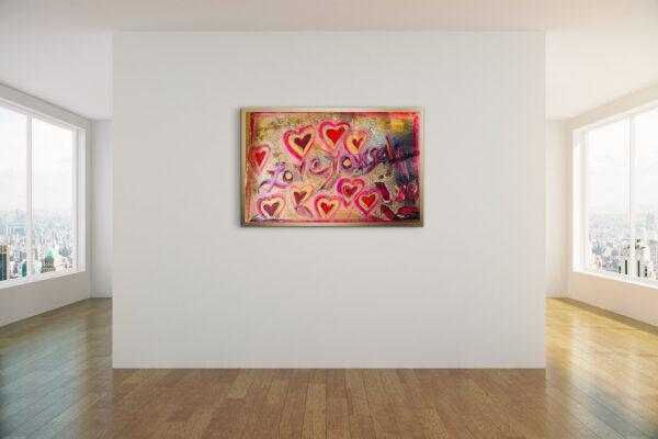 Love Yourself Mixed Media Painting Wallart