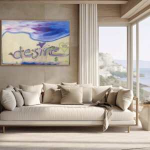 Malibu Desire Collage Mixed Media Painting Wallart