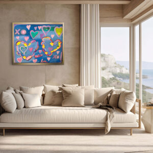 Sweetheart Love Mixed Media Painting Wallart