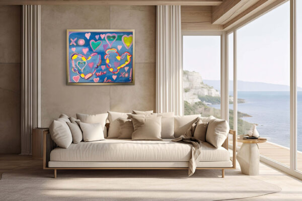 Sweetheart Love Mixed Media Painting Wallart